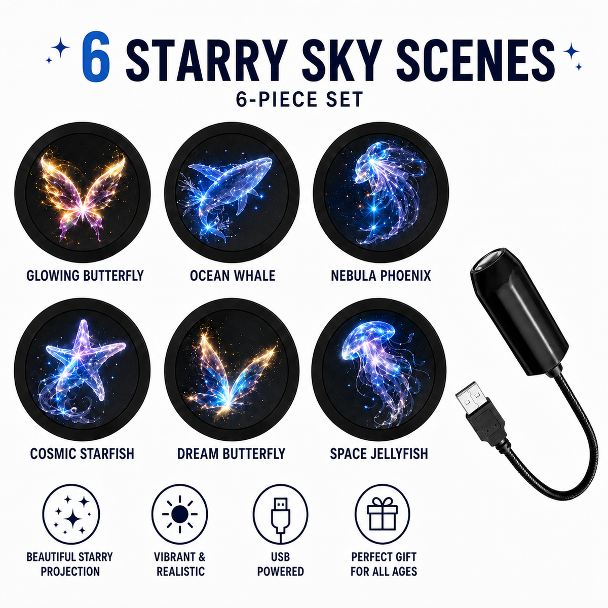 Christmas Magic Projector Light – 6/10 Festive Holiday Scenes