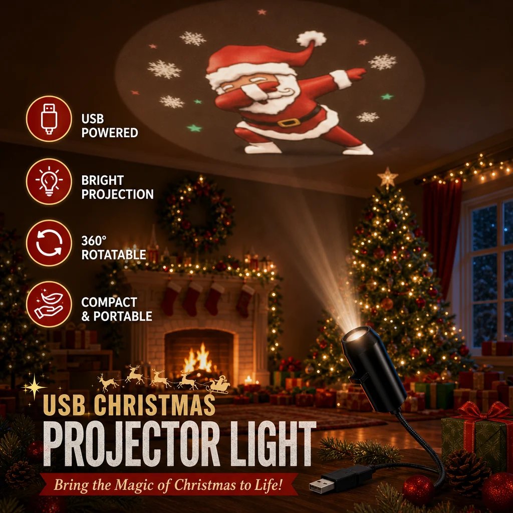 Christmas Magic Projector Light – 6/10 Festive Holiday Scenes