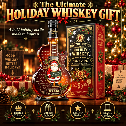 1969 Christmas Guitar Whiskey Decanter – 57th Birthday Collector Gift