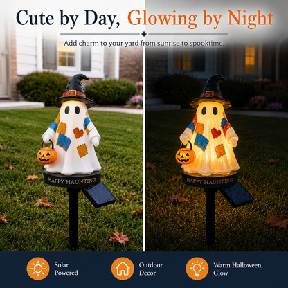 Solar Halloween Ghost Pathway Lights – Glowing Garden Stakes
