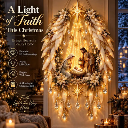 Bethlehem Star Lighted Nativity Wall Decor