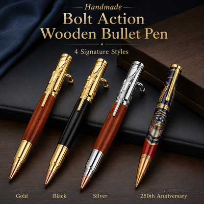 Handmade Bolt-Action Wooden Pen – Real Wood. Satisfying Bolt Action. Made to Be Kept.