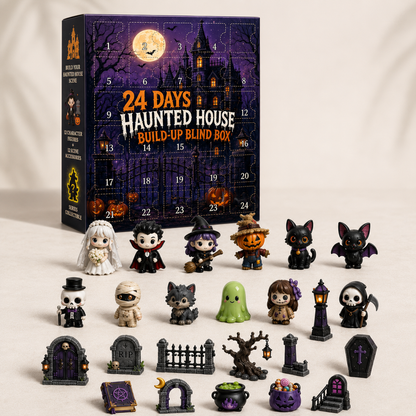 24-Day Halloween Haunted House Countdown & Display Set