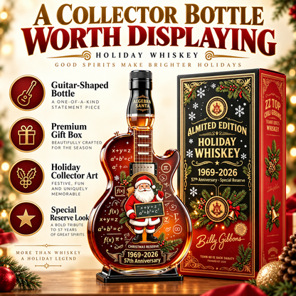 1969 Christmas Guitar Whiskey Decanter – 57th Birthday Collector Gift