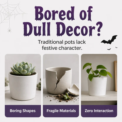 Halloween Hanging Leg Planter – Hand-Painted Resin Succulent Pot