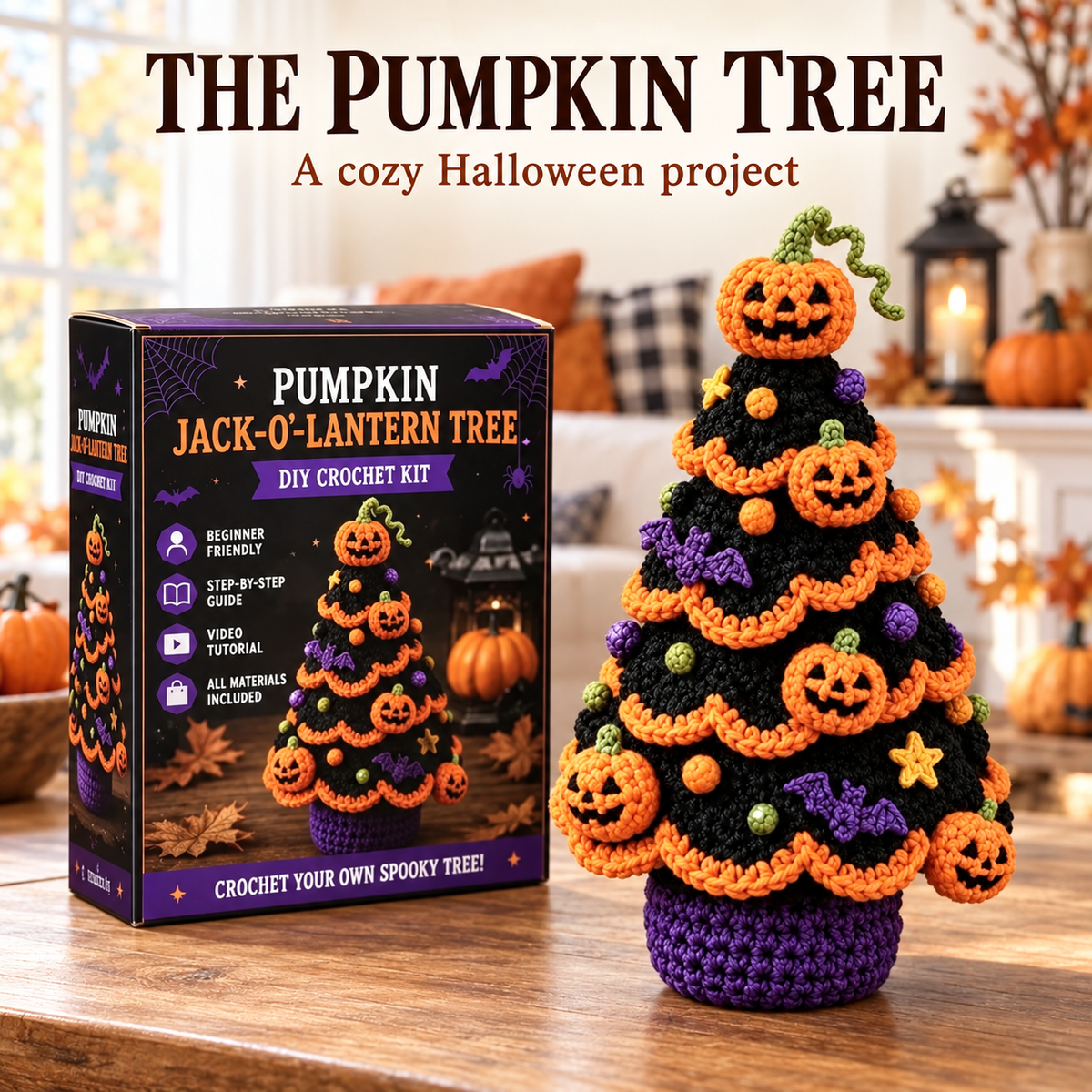 DIY Halloween Crochet Tree Kit | Choose 1 of 5 Designs