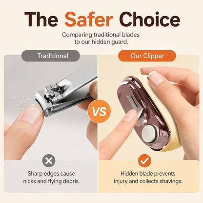 Telaion 2-in-1 Electric Nail Trimmer & Polisher with LED Light