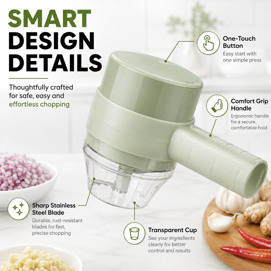Electric vegetable cutter design details