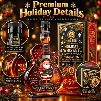 1969 Christmas Guitar Whiskey Decanter – 57th Birthday Collector Gift