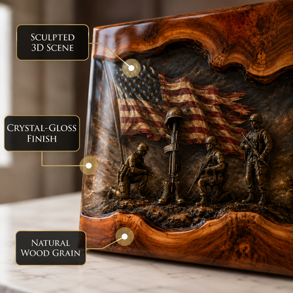 Telaion Vietnam War Veteran Cutting Board – Patriotic Military Tribute Kitchen Board