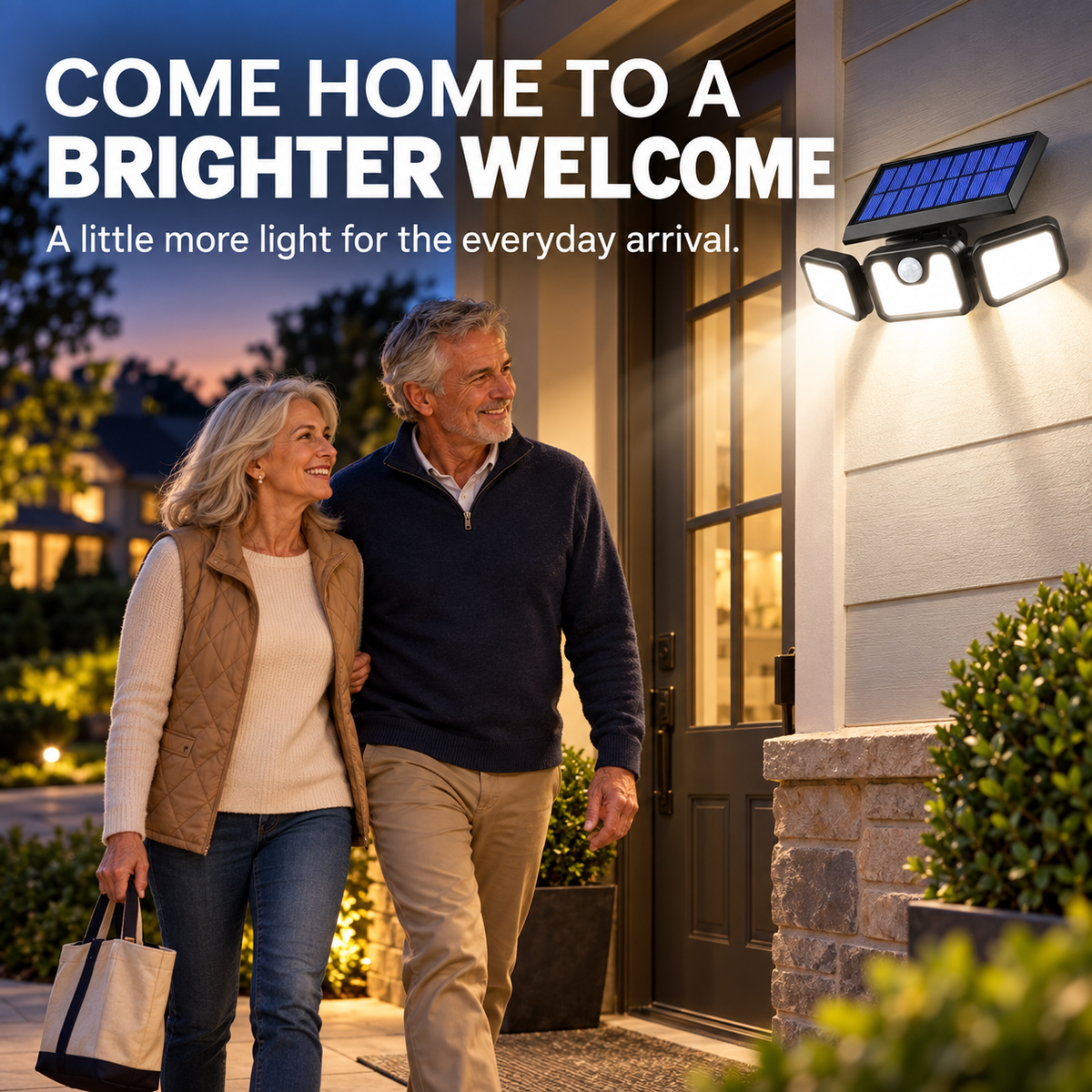 🔥 Hot Seller | 3-Head Solar Flood Light with Motion Sensor — IP65 Outdoor Security Light