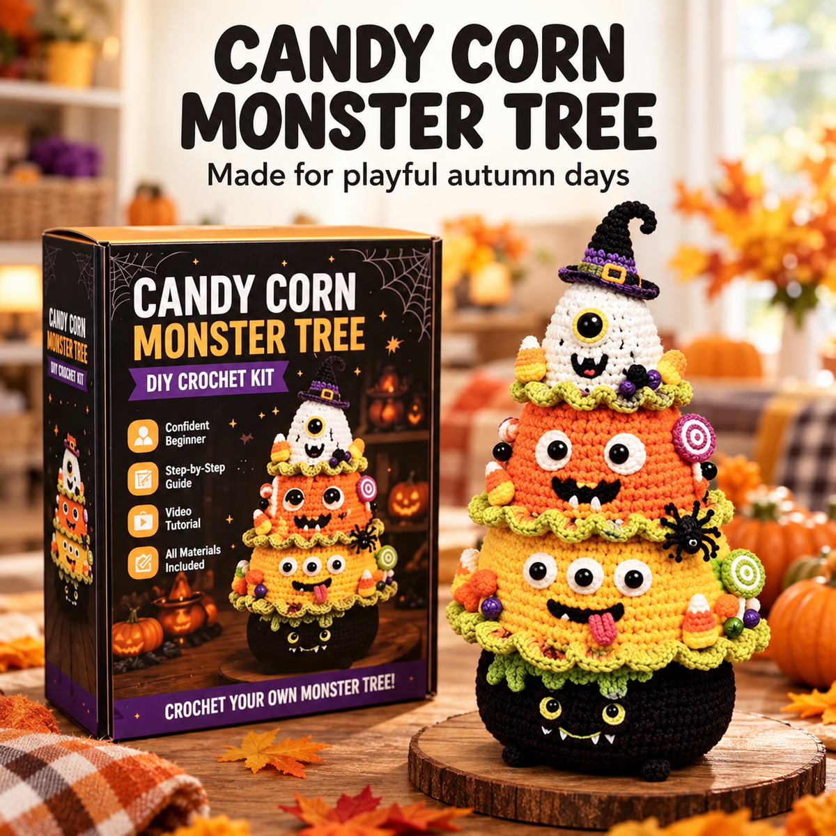 DIY Halloween Crochet Tree Kit | Choose 1 of 5 Designs