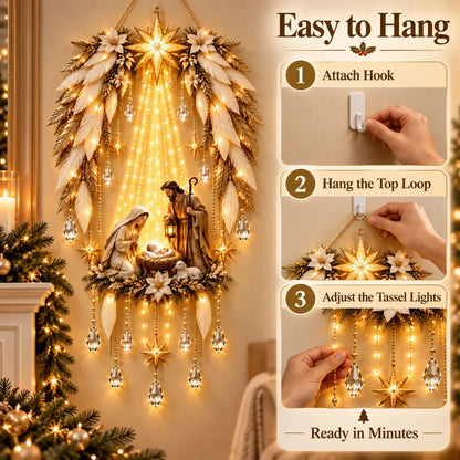 Bethlehem Star Lighted Nativity Wall Decor