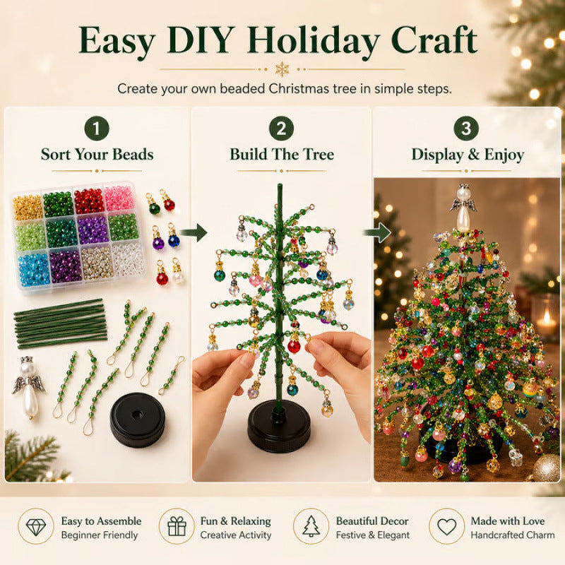 Seasonal Beaded Tree DIY Kit – 5 Styles for Christmas, Halloween, Fall & Winter