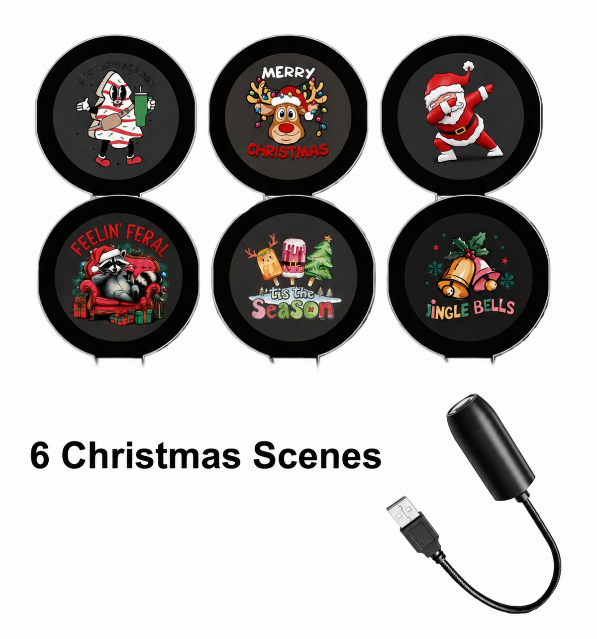 Christmas Magic Projector Light – 6/10 Festive Holiday Scenes