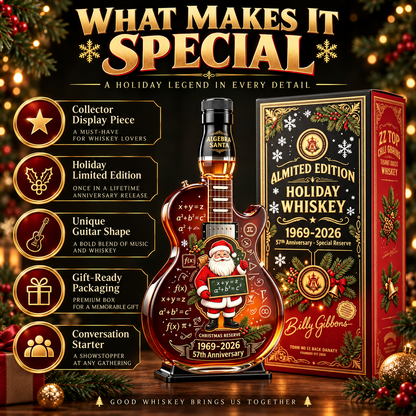 1969 Christmas Guitar Whiskey Decanter – 57th Birthday Collector Gift