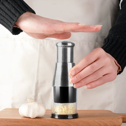 Stainless Steel Manual Food Chopper – Garlic, Ginger & Herb Prep Tool