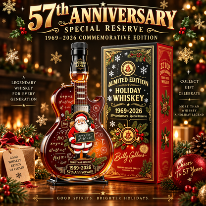 1969 Christmas Guitar Whiskey Decanter – 57th Birthday Collector Gift