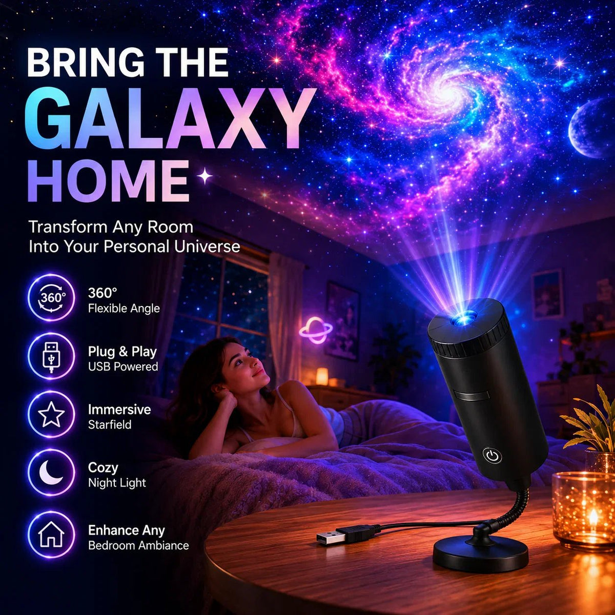 Christmas Magic Projector Light – 6/10 Festive Holiday Scenes