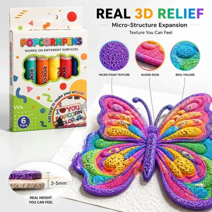 Telaion 3D Puffy Paint Pens – Heat-Activated DIY Art Markers
