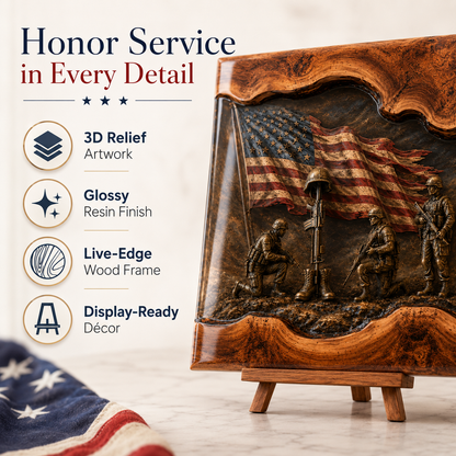 Telaion Vietnam War Veteran Cutting Board – Patriotic Military Tribute Kitchen Board