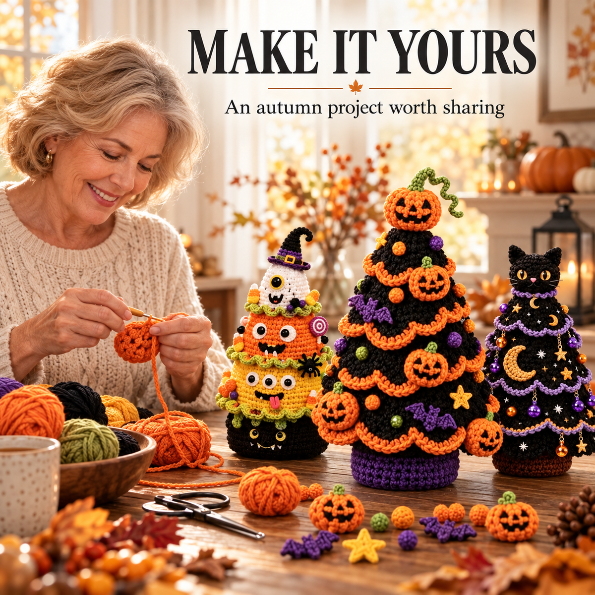DIY Halloween Crochet Tree Kit | Choose 1 of 5 Designs