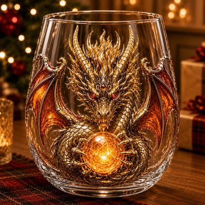 3D Mythic Dragon Glass – Raised Fantasy Collectible Cup