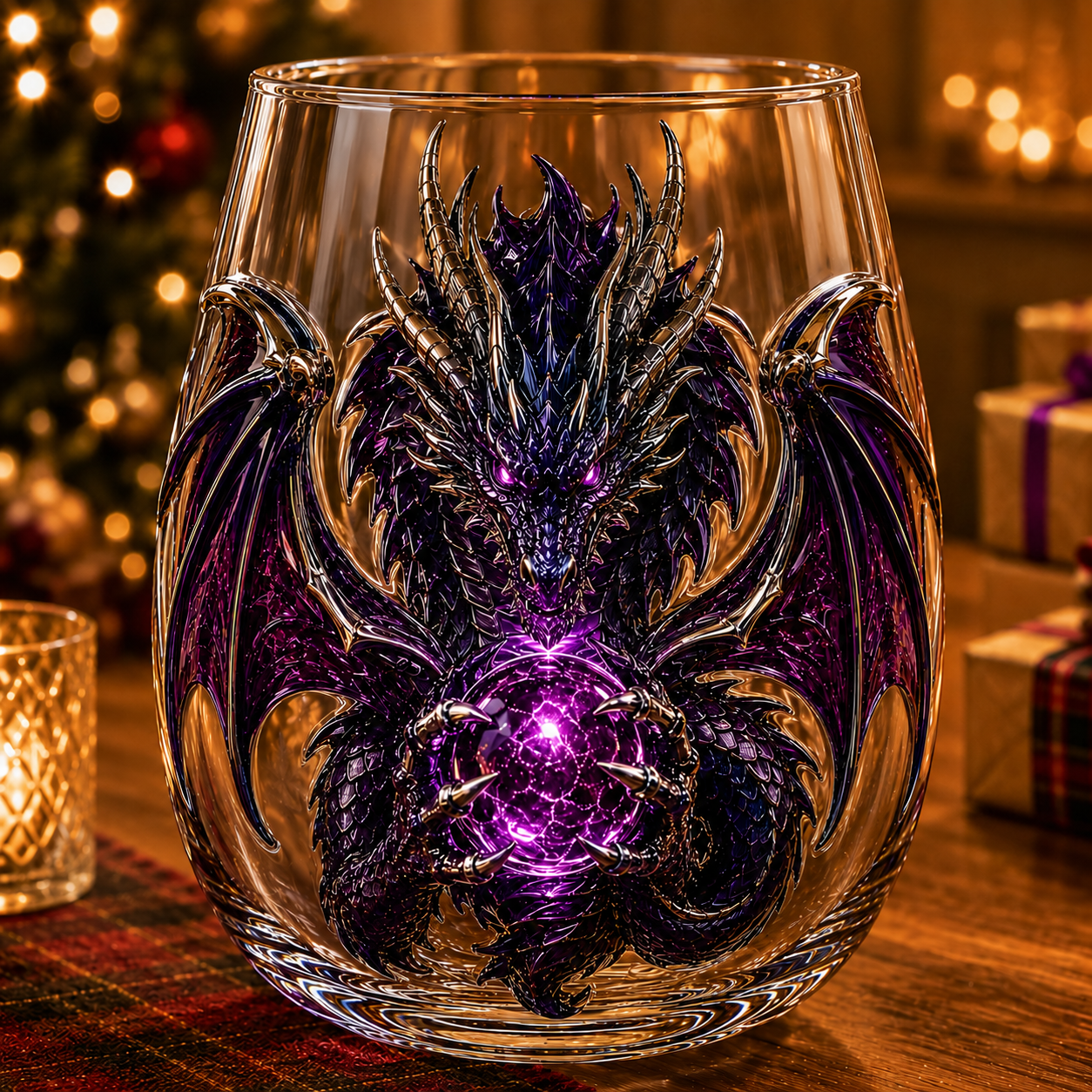 3D Mythic Dragon Glass – Raised Fantasy Collectible Cup