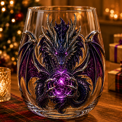 3D Mythic Dragon Glass – Raised Fantasy Collectible Cup