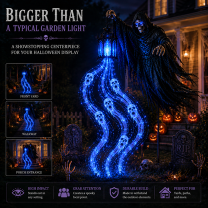 Solar Soul Harvester Halloween Yard Decoration – Animated Glowing Spirit Light