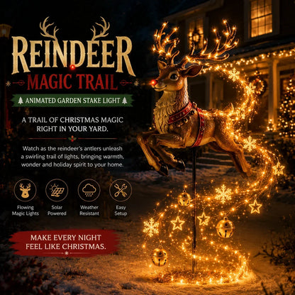 Solar Santa Sleigh Christmas Garden Light – Glowing Gift Cascade