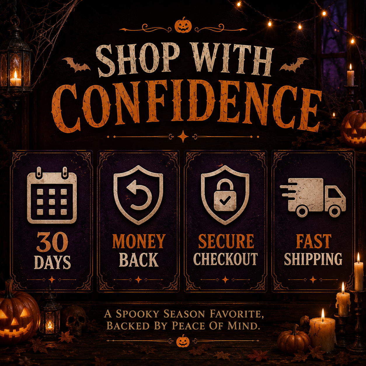 24-Day Halloween Haunted House Countdown & Display Set