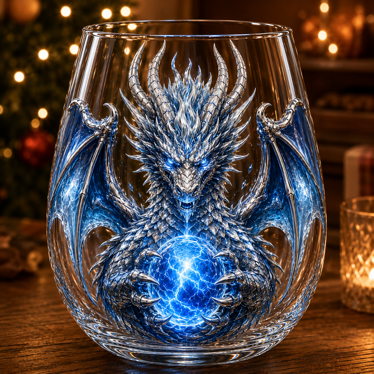 3D Mythic Dragon Glass – Raised Fantasy Collectible Cup