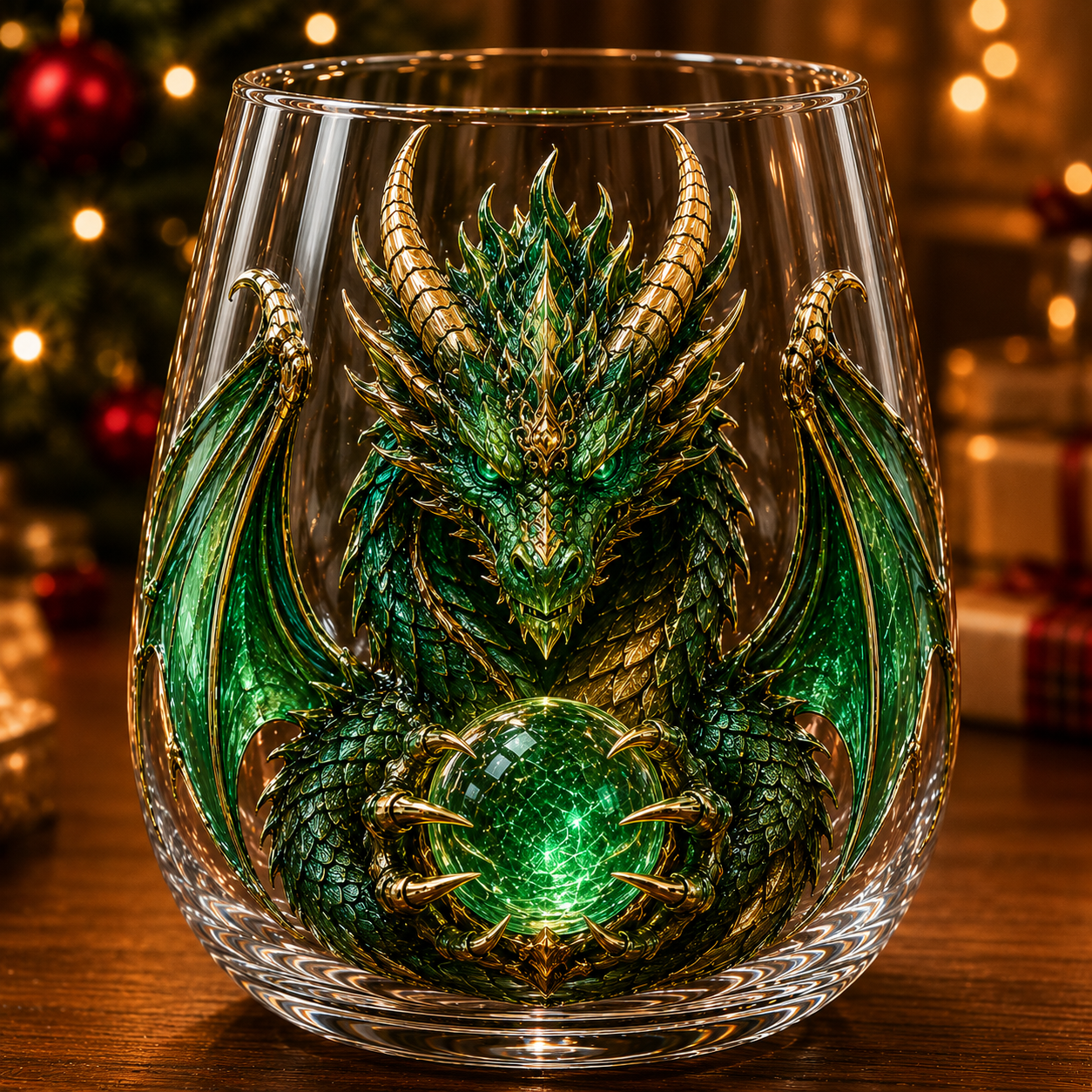 3D Mythic Dragon Glass – Raised Fantasy Collectible Cup