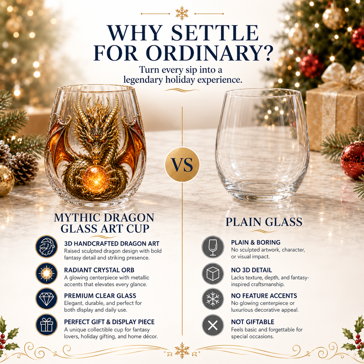 3D Mythic Dragon Glass – Raised Fantasy Collectible Cup