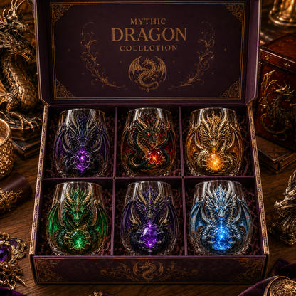 3D Mythic Dragon Glass – Raised Fantasy Collectible Cup