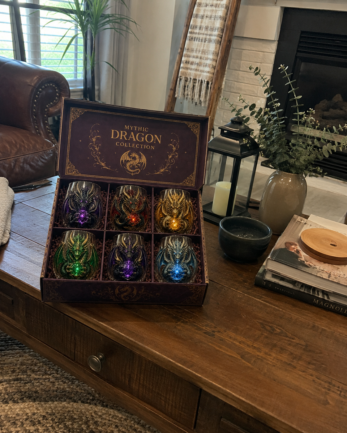 3D Mythic Dragon Glass – Raised Fantasy Collectible Cup