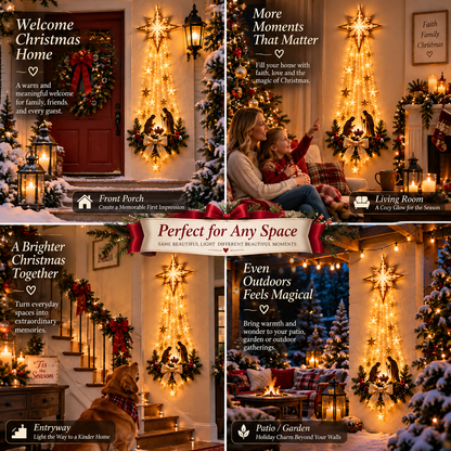Star of Bethlehem Lighted Nativity Wall Decor – Faith-Inspired Christmas Display