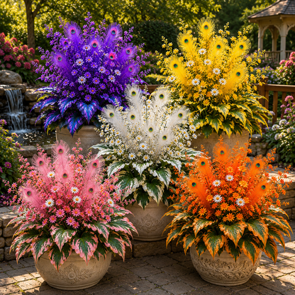 Unverified supplier illustration 1: Peacock Flame Hosta; actual plant appearance not confirmed
