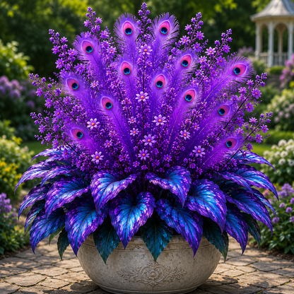 Unverified supplier illustration 2: Peacock Flame Hosta; actual plant appearance not confirmed