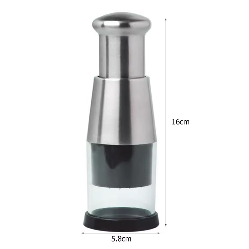 Stainless Steel Manual Food Chopper – Garlic, Ginger & Herb Prep Tool
