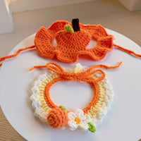 Orange Bloom Bonnet + Collar