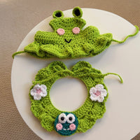 Froggy Friend Bonnet + Collar