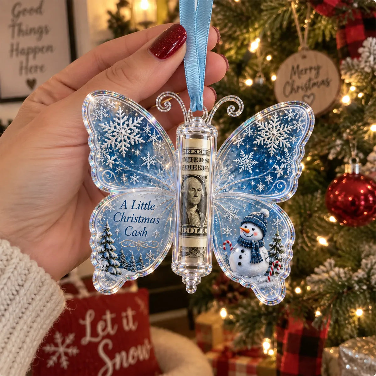 Christmas Cash Gift Butterfly Ornament - Image 13