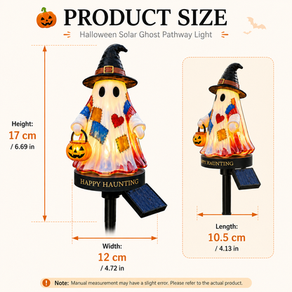 Solar Halloween Ghost Pathway Lights – Glowing Garden Stakes
