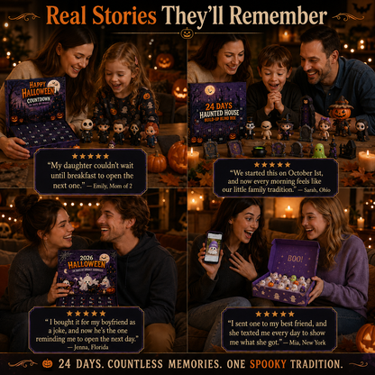 24-Day Halloween Haunted House Countdown & Display Set