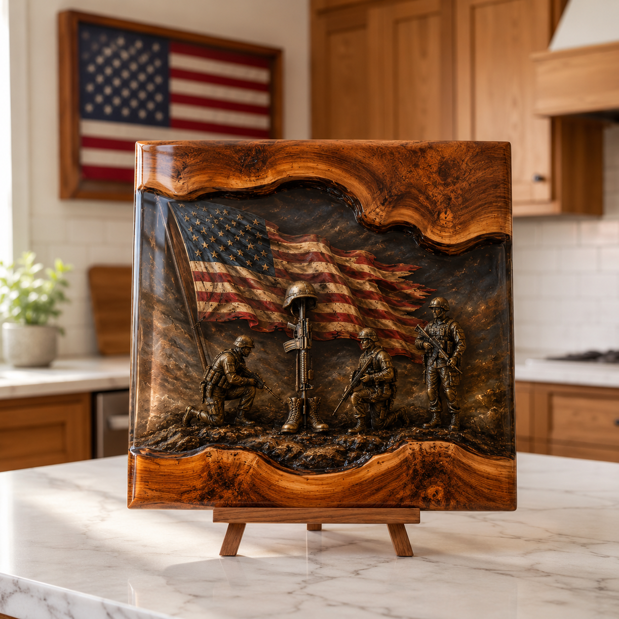 Telaion Vietnam War Veteran Cutting Board – Patriotic Military Tribute Kitchen Board