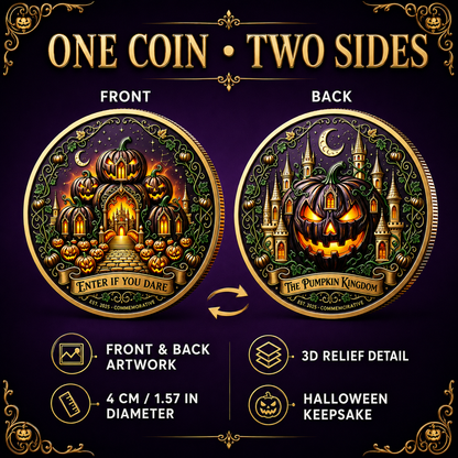 Halloween Pumpkin Kingdom Double-Sided Collectible Coin