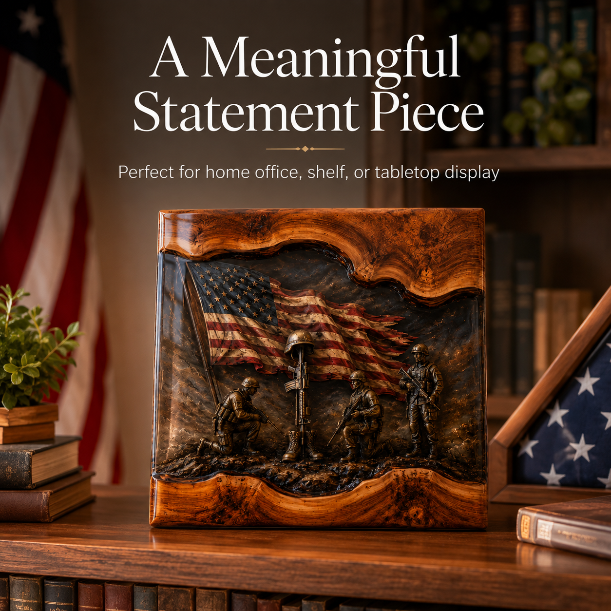 Telaion Vietnam War Veteran Cutting Board – Patriotic Military Tribute Kitchen Board