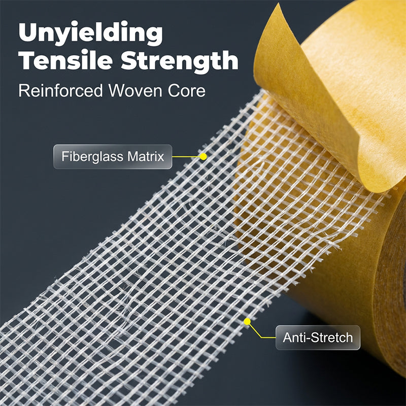 High-tack double-sided mesh tape detail and size options